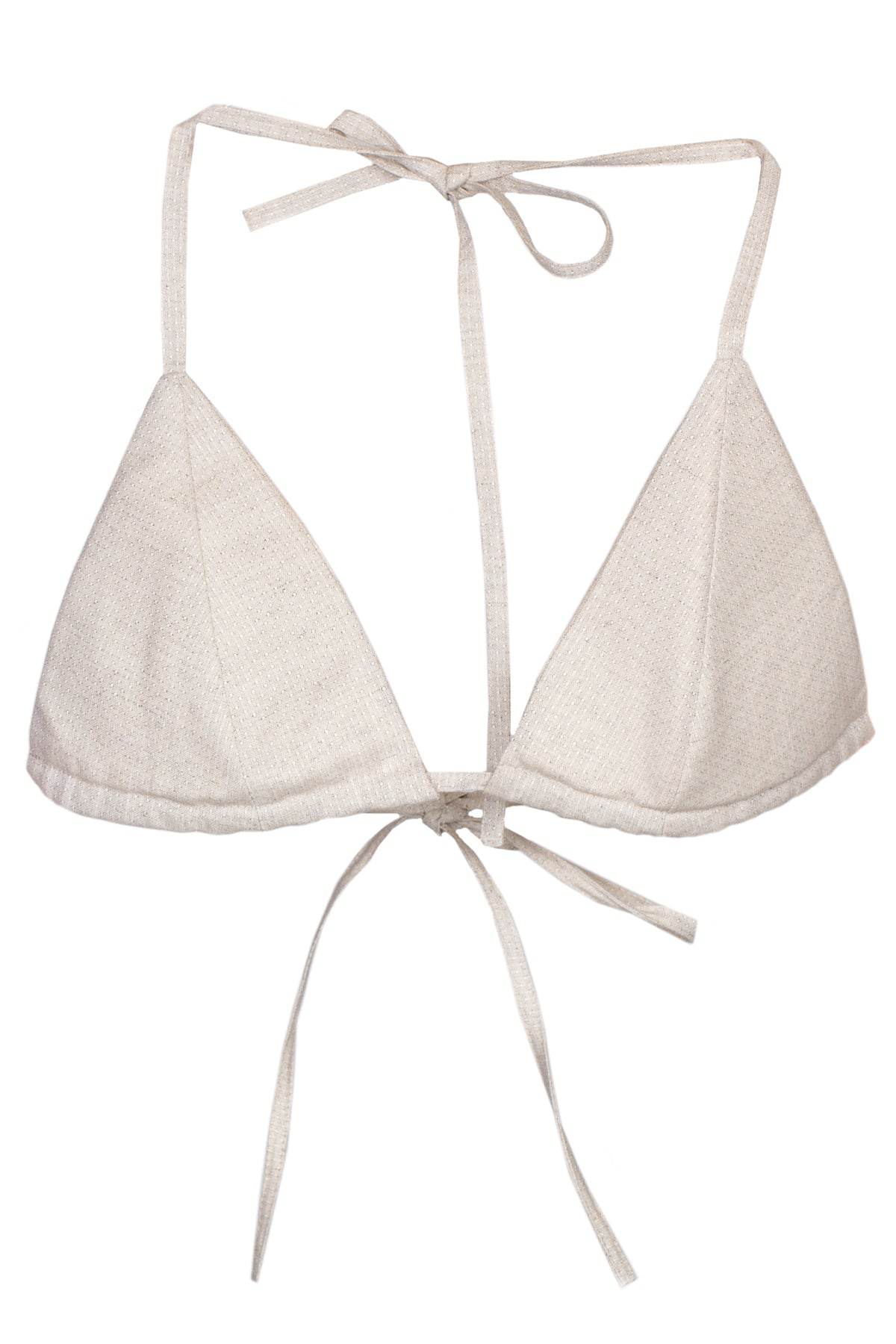 Cropped top-bra cotton and hemp-blend