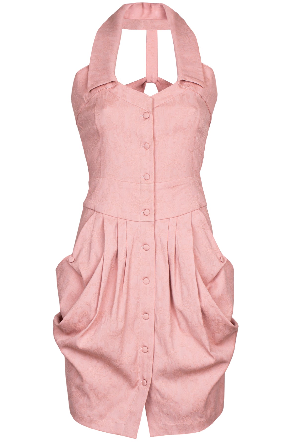 Robe asymétrique en coton jacquard