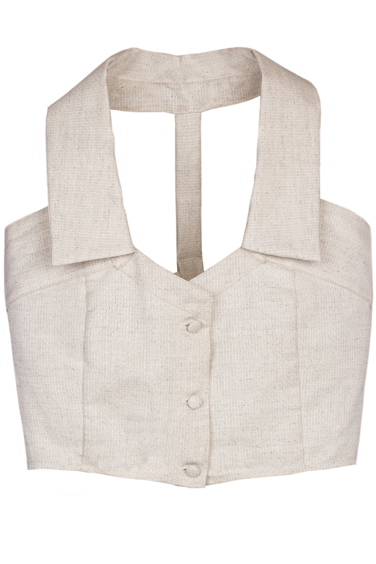 Cropped organic cotton and hemp-blend top