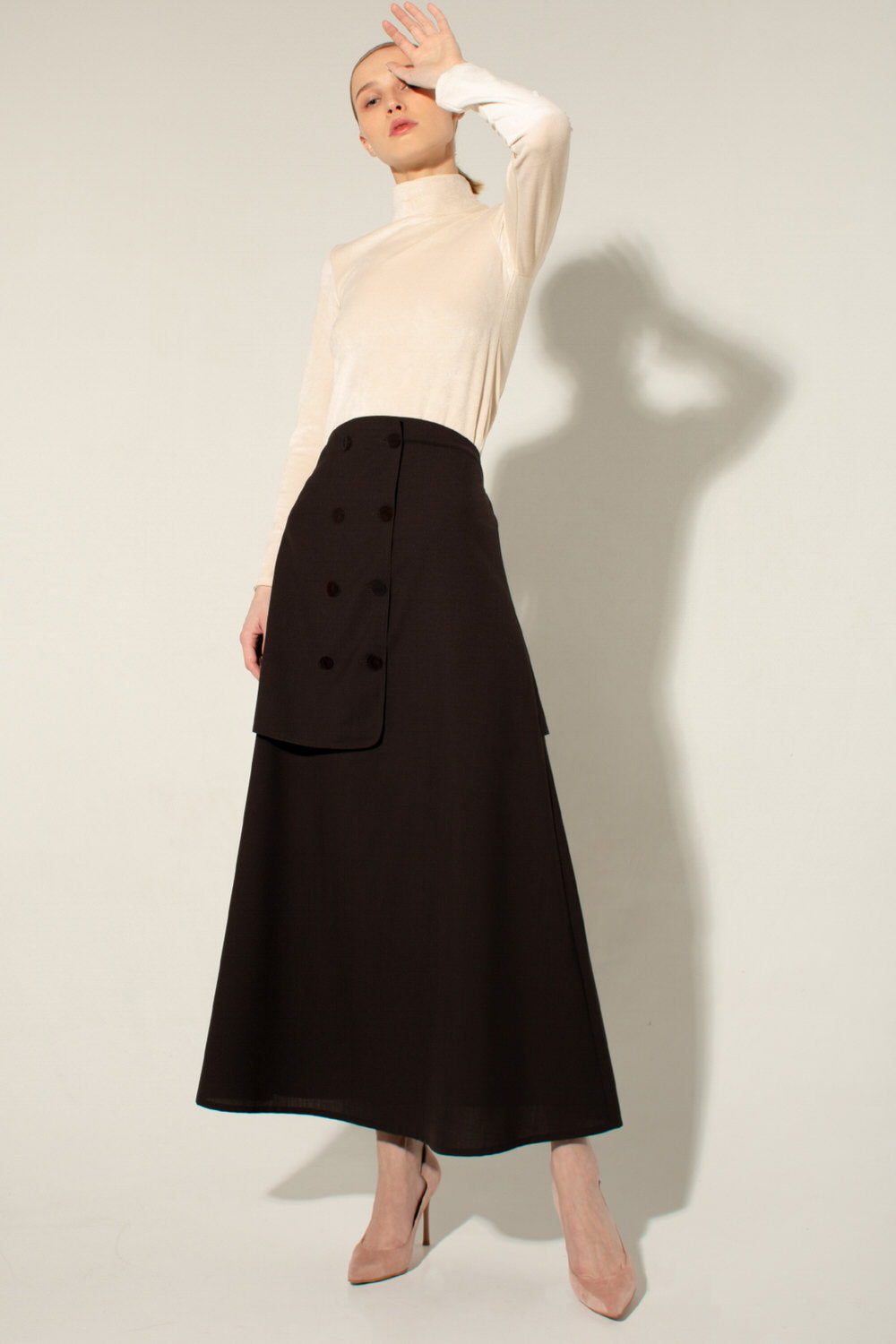 Velvet turtleneck top