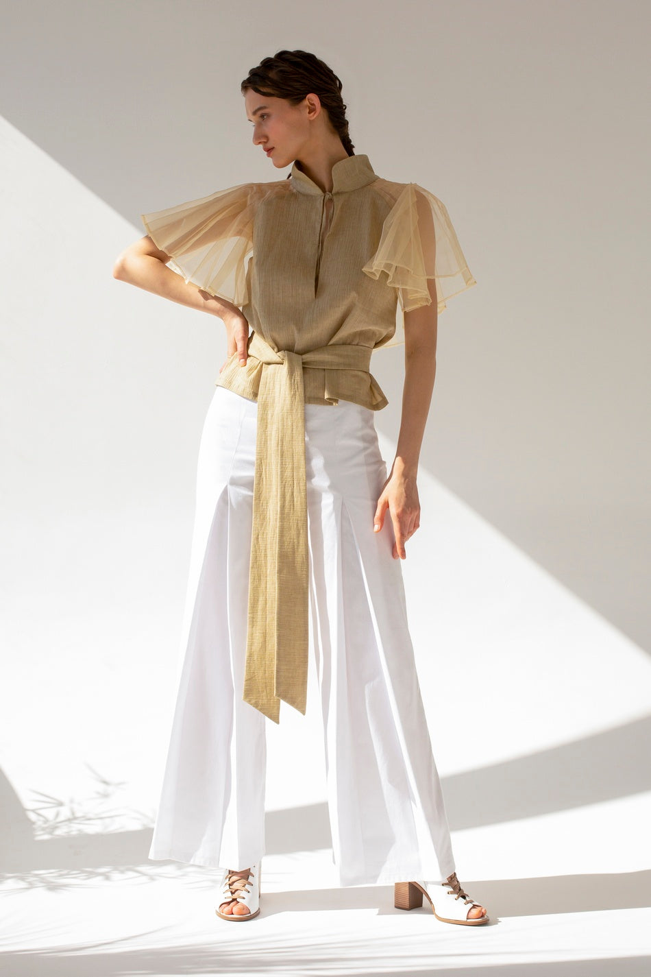 Cotton white pants