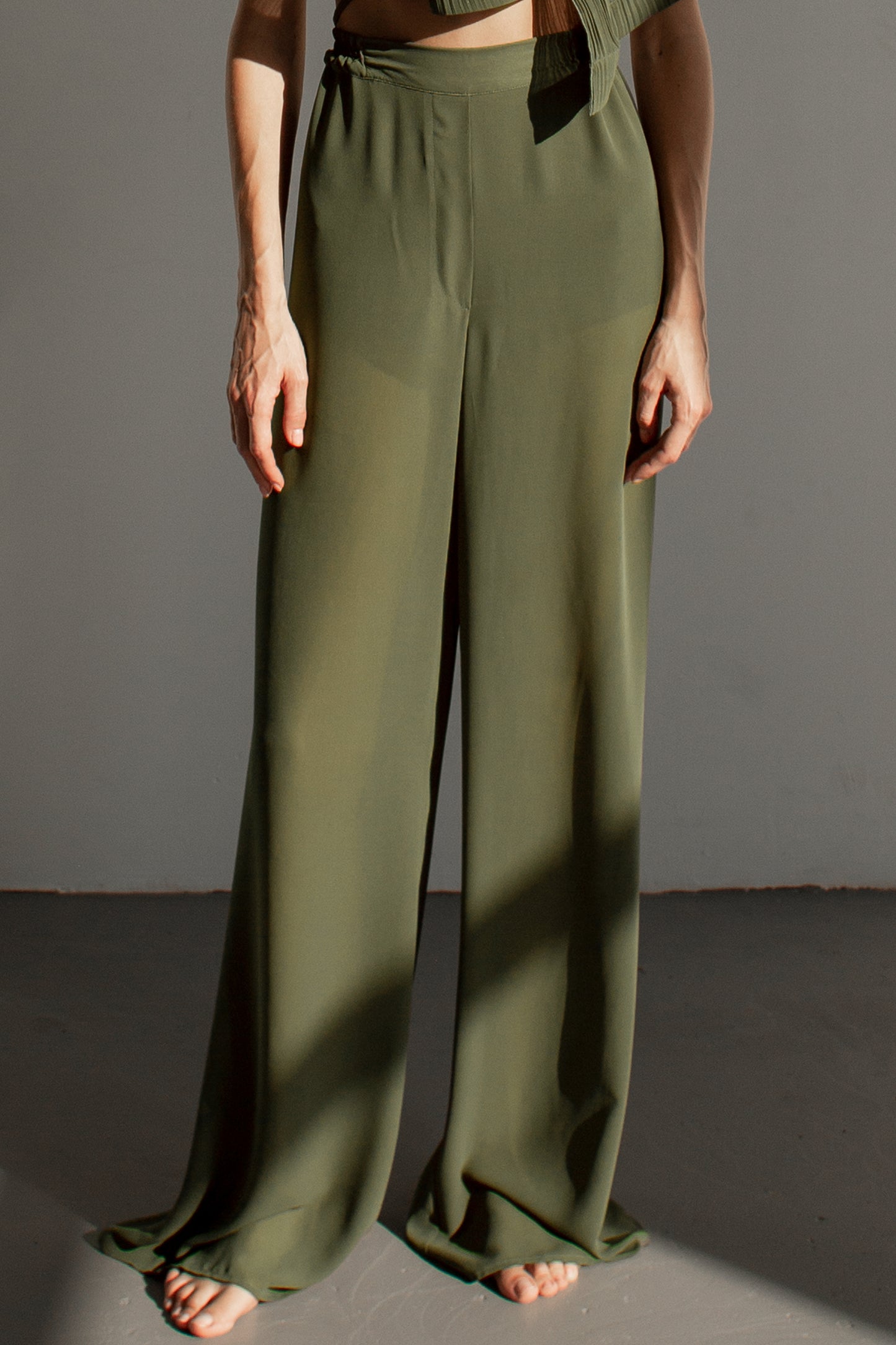 Pantalon large en mousseline