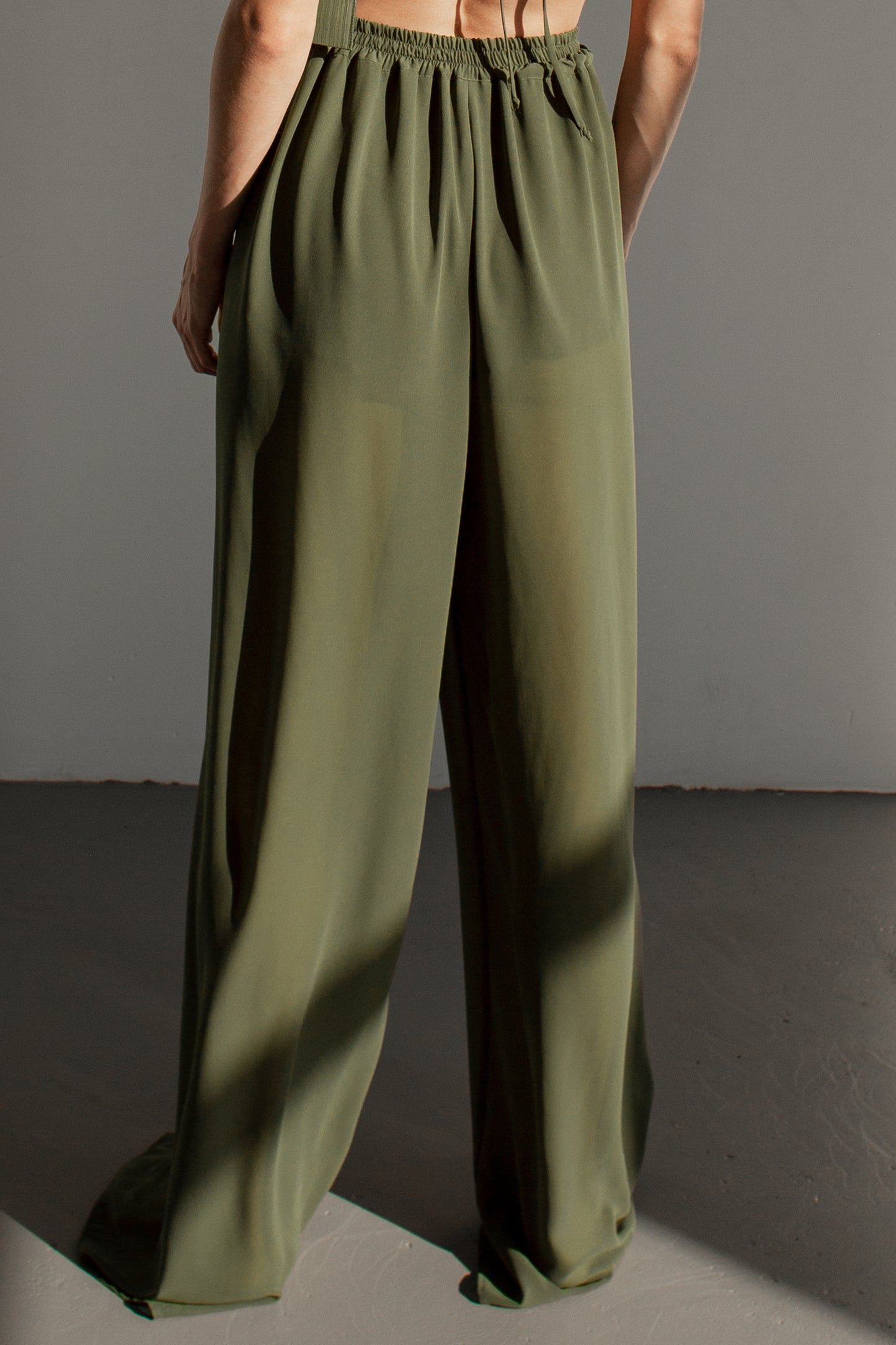 Pantalon large en mousseline
