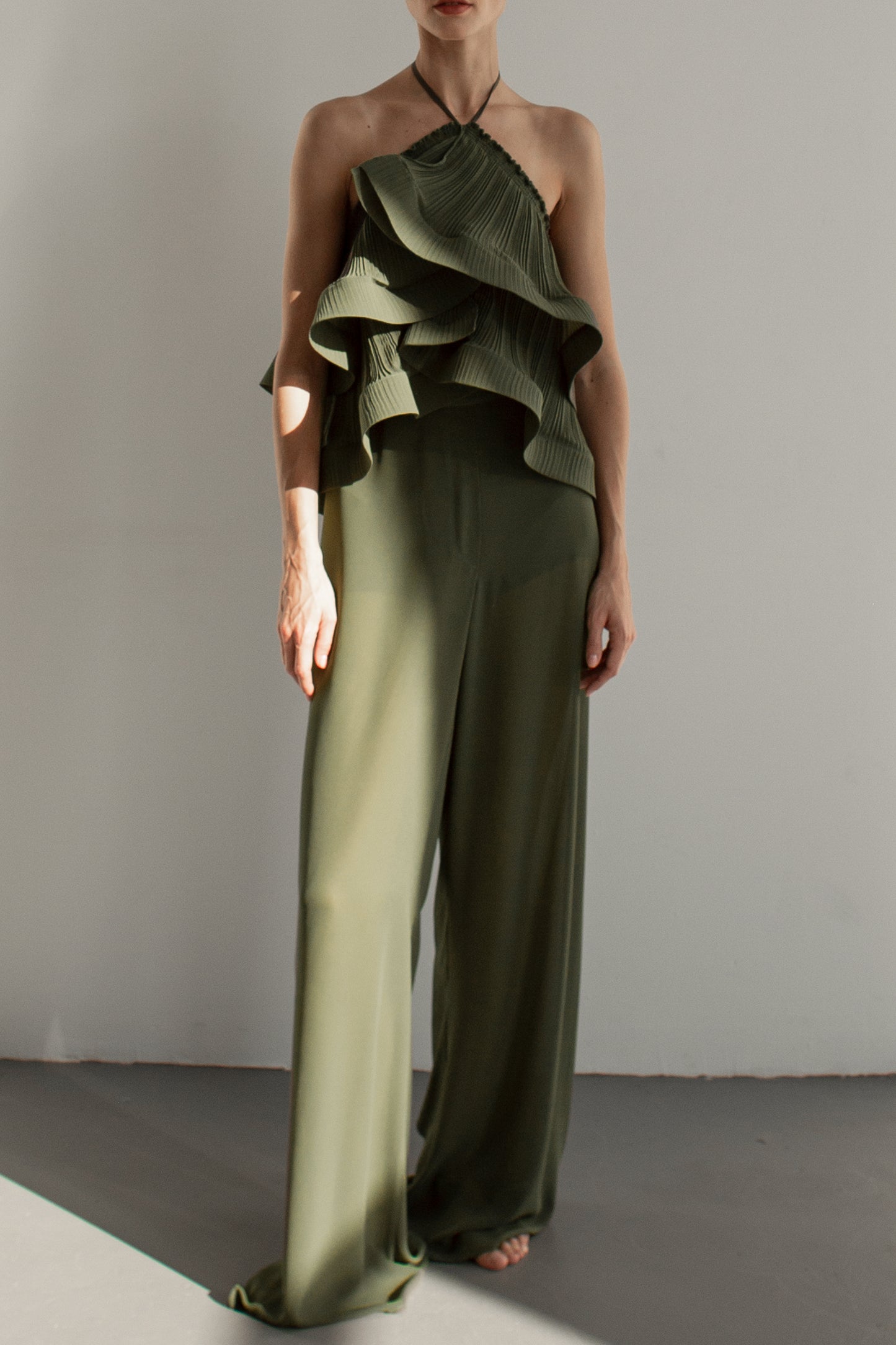 Pantalon large en mousseline