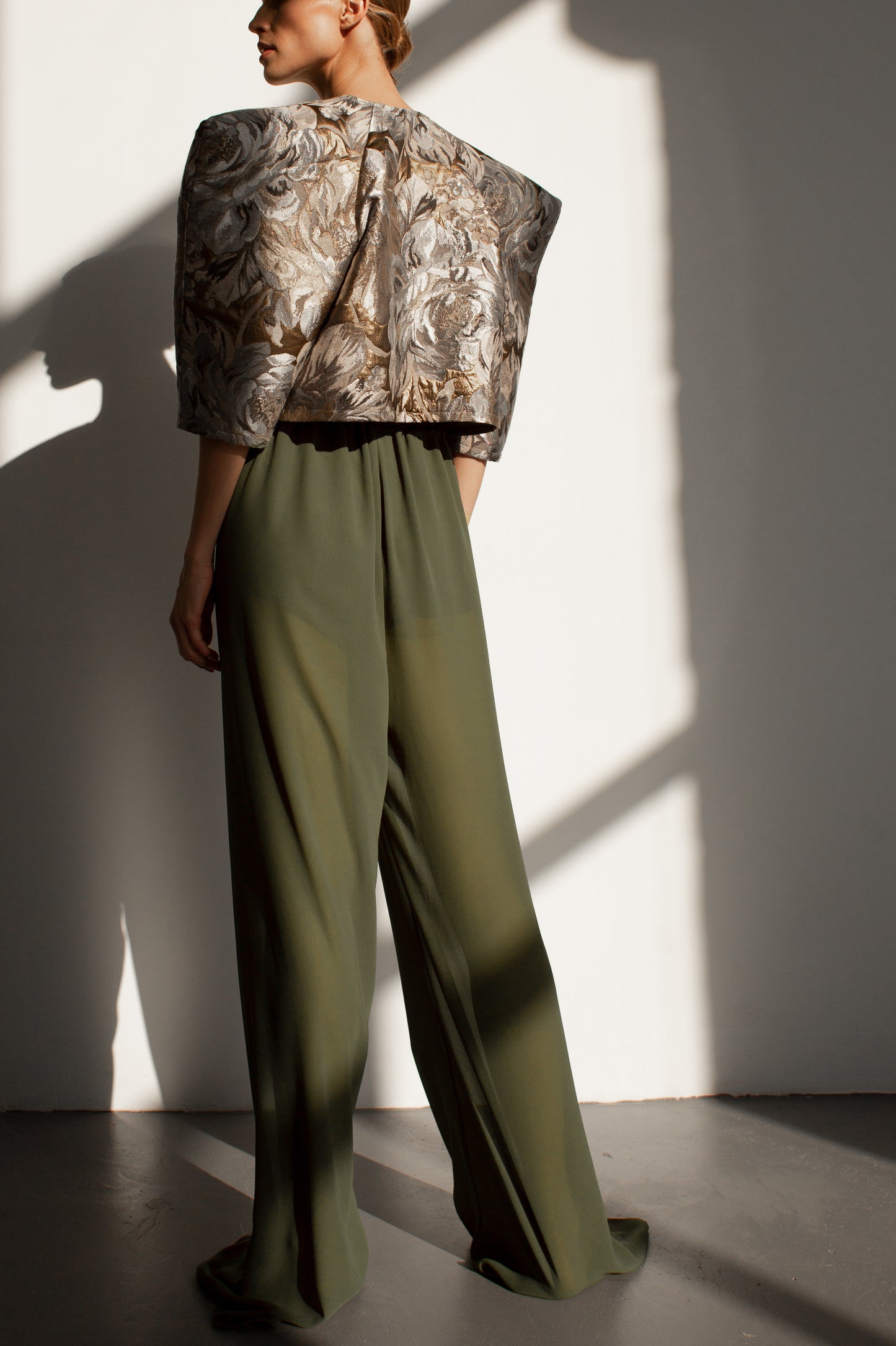 Pantalon large en mousseline
