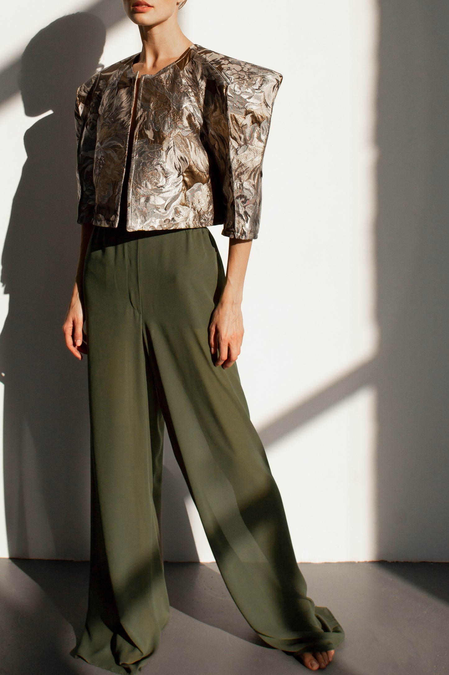 Pantalon large en mousseline