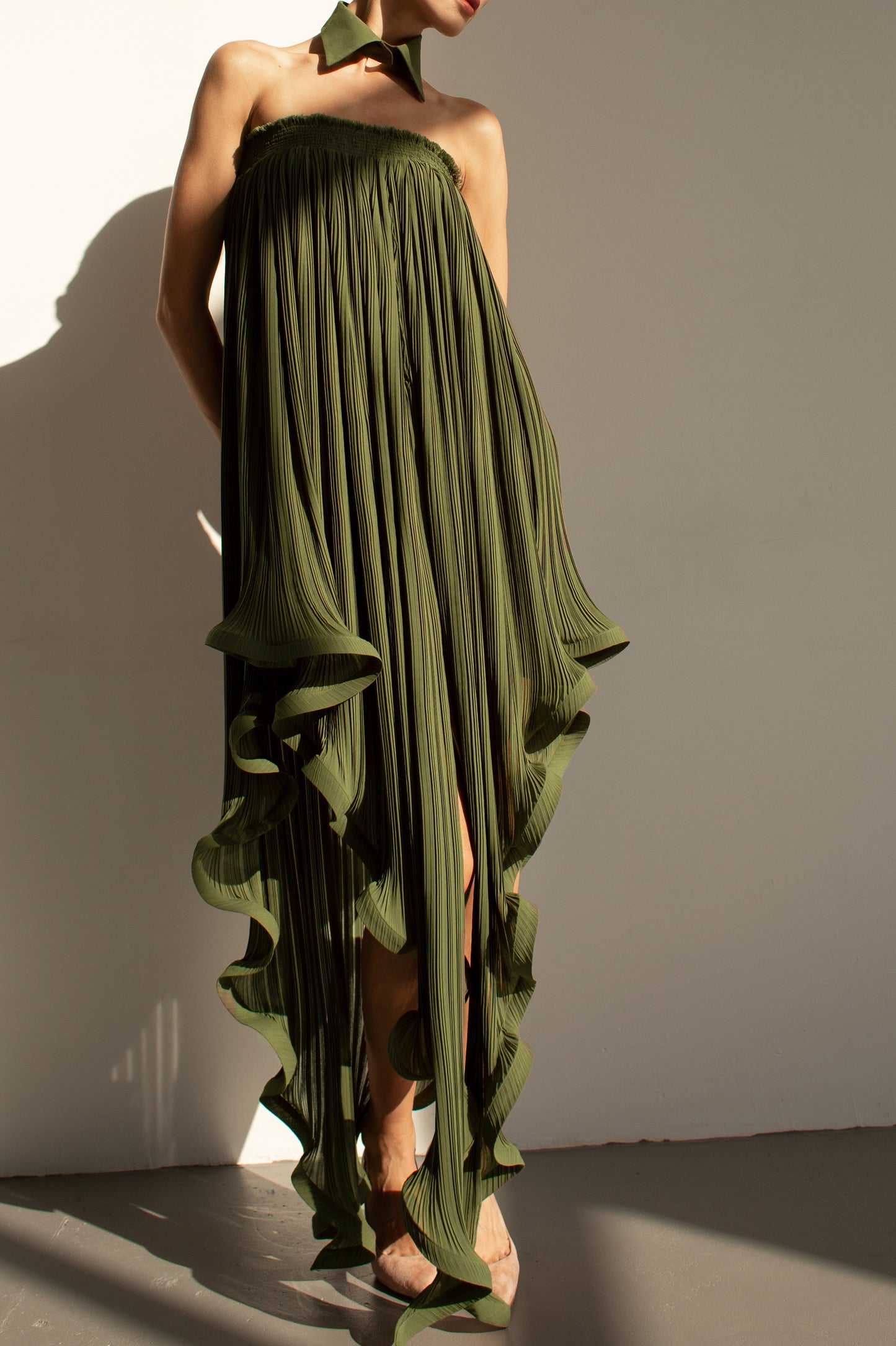 Chiffon collar