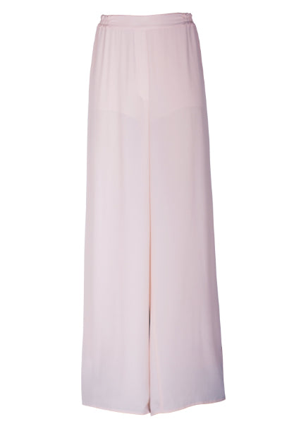 Crepe wide-leg pants