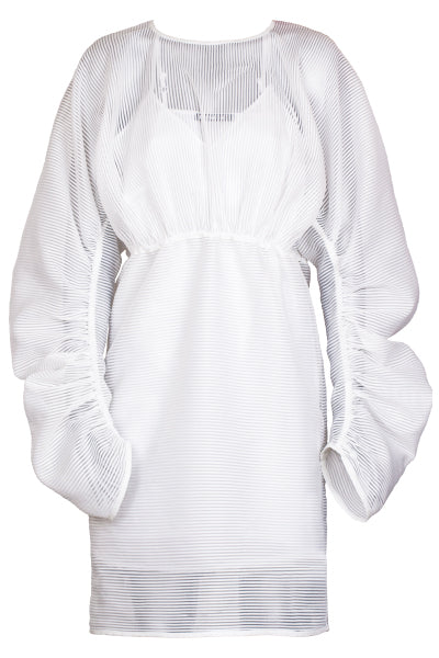 Draped organza dress