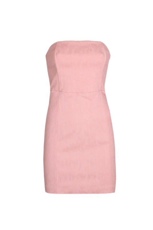 Strapless jacquard mini dress