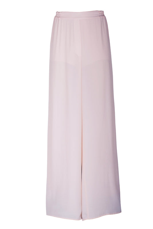 Crepe wide-leg pants