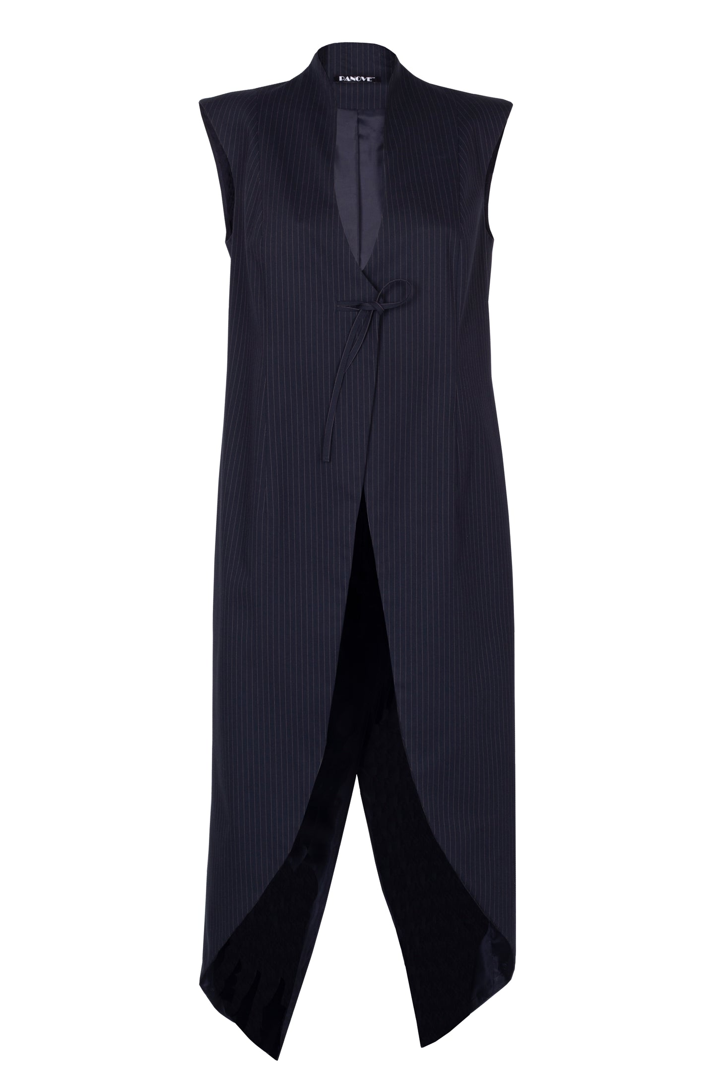 Navy-blue striped waistcoat