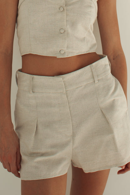 Organic cotton and hemp-blend shorts